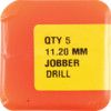 Jobber Drill, 11.2mm, Normal Helix, High Speed Steel, Black Oxide thumbnail-2