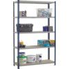 Standard Duty Shelving, 5 Shelves, 400kg Shelf Capacity, 900mm x 300mm x 1980mm, Grey thumbnail-0