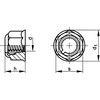 M20 Steel Lock Nut, Nyloc, Bright Zinc Plated, Material Grade 8 thumbnail-3