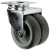 Castor, Twin, Light Duty, Unbraked, Swivel, 50mm, 80kg Load Capacity thumbnail-0