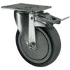 Castor, Medium Duty, Braked, Swivel, 125mm, 120kg Load Capacity thumbnail-0