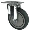 Light Duty/Medium Duty, Castor, 100mm, Unbraked, Swivel, Top Plate, Thermoplastic, Grey thumbnail-0