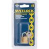 Keyed Padlock, Keyed Different, Brass, Gold, 20mm Width, Weatherproof thumbnail-3