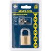 Keyed Padlock, Keyed Different, Brass, Bronze, 30mm Width, Weatherproof thumbnail-2