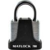 Keyed Padlock, Keyed Alike, Steel, Black, 40mm Width, Weatherproof thumbnail-0