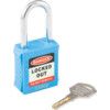 Lockout Keyed Padlock, Keyed Different, Nylon, Blue, 42mm Width, Weatherproof thumbnail-0