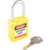 Lockout Keyed Padlock, Keyed Different, Nylon, Yellow, 42mm Width, Weatherproof thumbnail-0