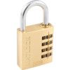 Combination Padlock, Brass, Bronze, 40mm Width, Weatherproof thumbnail-2