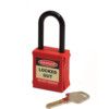 Lockout Keyed Padlock, Master Keyed, Nylon, Red,  , Weatherproof thumbnail-1