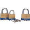 Keyed Padlock, Keyed Different, Brass, Bronze, 40mm Width, Weatherproof thumbnail-0