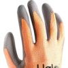 Cut Resistant Gloves, 13 Gauge Cut B, Size 10, Grey & Orange, Nylon-PU Palm, EN388: 2016 thumbnail-4