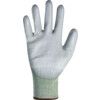 Cut Resistant Gloves, 13 Gauge Cut D, Size 6, Green & Grey, Nylon-PU Palm, EN388: 2016 thumbnail-2