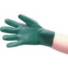 Mechanical Hazard Gloves, Green, Cotton Liner, PVC Coating, Size 10 thumbnail-0