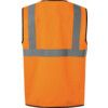 Hi-Vis Vest, Orange, XL, Hook & Loop Closure, Polyester thumbnail-1