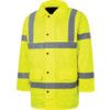 Hi-Vis Waterproof Jacket, Small, Yellow, Polyester, EN20471 thumbnail-0