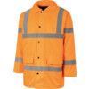 Hi-Vis Waterproof Jacket, 3XL, Orange, Polyester, EN20471 thumbnail-0