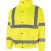 Hi-Vis Bomber Jacket, 2XL, Yellow, Polyester, EN20471 thumbnail-0