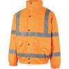 Hi-Vis Bomber Jacket, Medium, Orange, Polyester, EN20471 thumbnail-0