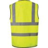 Hi-Vis Waistcoat, Unisex, Yellow, Polyester, Hook & Loop Closure, 3XL thumbnail-1