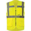 Hi-Vis Vest, Unisex, Yellow, Polyester, Hook & Loop Closure, 3XL thumbnail-0