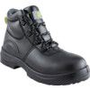 Safety Boots, Size, 9, Black, Leather Upper, Composite Toe Cap thumbnail-0