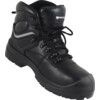 Unisex Safety Boots Size 11, Black, Leather, Waterproof, Steel Toe Cap thumbnail-0