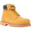 Unisex Safety Boots Size 10, Tan, Leather, Steel Toe Cap thumbnail-0