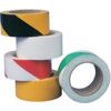 Adhesive, Hazard Tape, PVC, Green/White, 50mm x 33m thumbnail-1