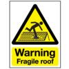 Fragile Roof Rigid PVC Warning Sign 297 x 420mm thumbnail-0