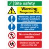 Site Safety Starts Here Rigid PVC Sign 600mm x 800mm thumbnail-0