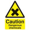 Dangerous Chemicals Vinyl Caution Sign 148mm x 210mm thumbnail-0