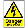 240 Volts Vinyl Danger Sign - 148 x 210mm thumbnail-0