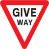 Give Way Post-fix Class 2 Reflective Aluminium Sign 680mm x 600mm thumbnail-0