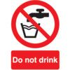 Do Not Drink Vinyl Sign 75mm x 100mm thumbnail-0