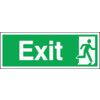 Fire Exit Man Right Rigid PVC Sign 450mm x 150mm thumbnail-0