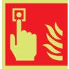 Fire Alarm Photoluminescent Rigid PVC Sign 200mm x 200mm thumbnail-0