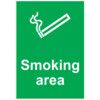 Smoking Area Vinyl Sign 210mm x 148mm thumbnail-0