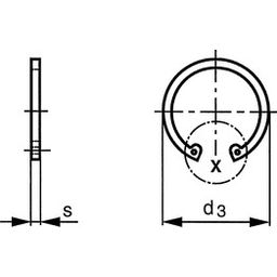 Internal Circlips, Metric - Spring Steel - DIN 472 thumbnail-1