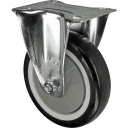 Light to Medium Duty Pressed Steel Castors - Polyurethane Tyred Wheel with Nylon Centre - Ball Journal Bearing thumbnail-2