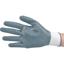 Flat Palm-side Coated Grey/White Gloves thumbnail-1