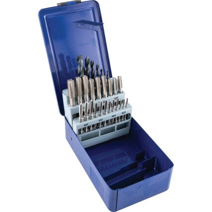 HSS Tap & Drill Set, Metric, Set of 28