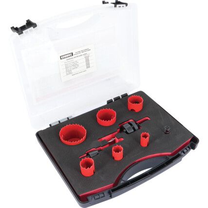 ELECTRICIANS HOLESAW KIT IN PLASTIC CASE