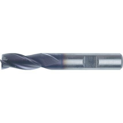 6, Regular, Slot Drill, 20mm, 3fl, Weldon Flat Shank, Cobalt High Speed Steel, TiAlN