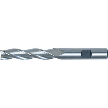 07, Long Series, Slot Drill, 22mm, 3 fl, Weldon Flat, Cobalt High Speed Steel, Uncoated