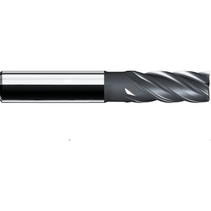 4.0MM 5 FLUTE 0.50 RADIUS VARI HELIX TIALN COATED CARBIDE END MILL