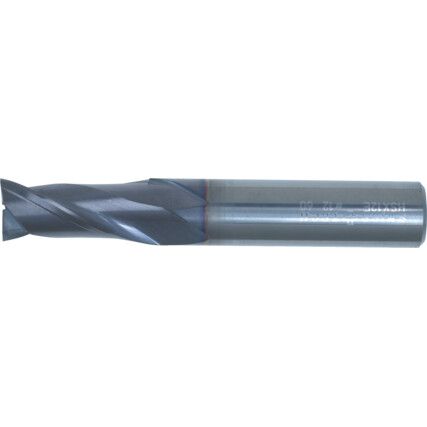 Series 60, Short Series, Slot Drill, 10mm, 2 fl, Plain Round, Carbide, Q-coat