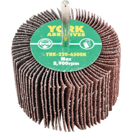 Flap Wheel, 80 x 50mm, P40, Aluminium Oxide, 6mm Shank