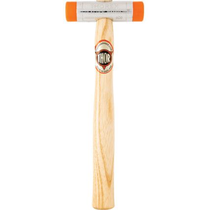 Plastic Hammer, 250g, Wood Shaft, Replaceable Head