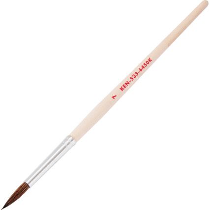 5/32in., Point, Bristle Hair, Pencil Brush, Handle Wood