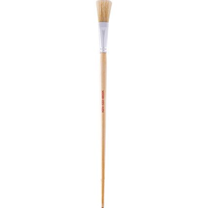 No.10, 20mm., Flat, Natural Bristle, Angle Brush, Handle Wood